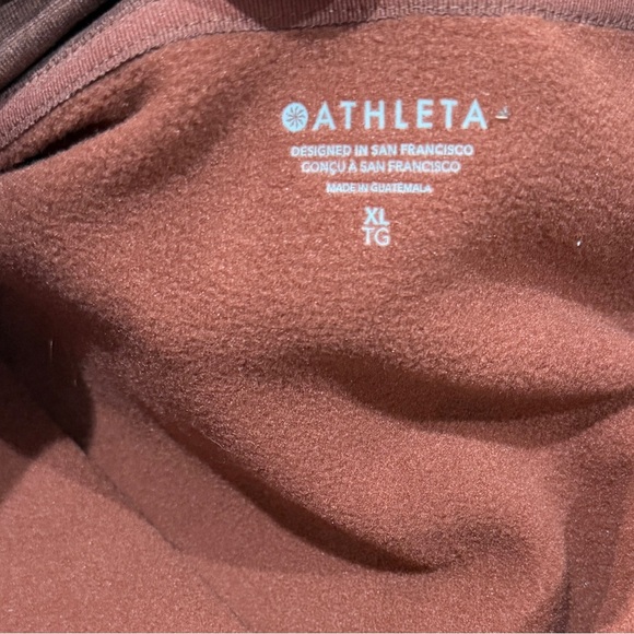 New Athleta Altitude Polartec Half Zip Sweatshirt Womens XL Mahogany Brown Fall - Picture 2 of 14